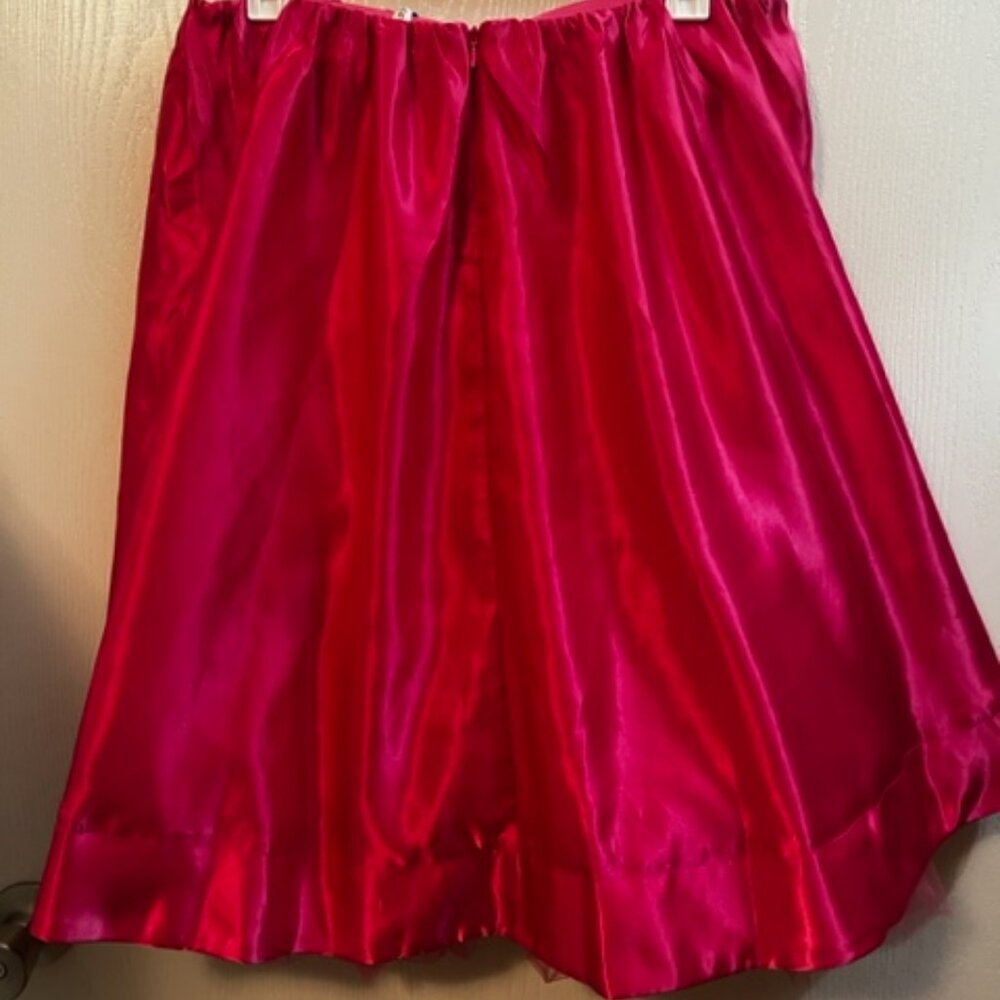 NWT Mable Vibrant Pink Bow Mini Strapless Satin Tulle Dress Medium Game Day - Picture 7 of 10